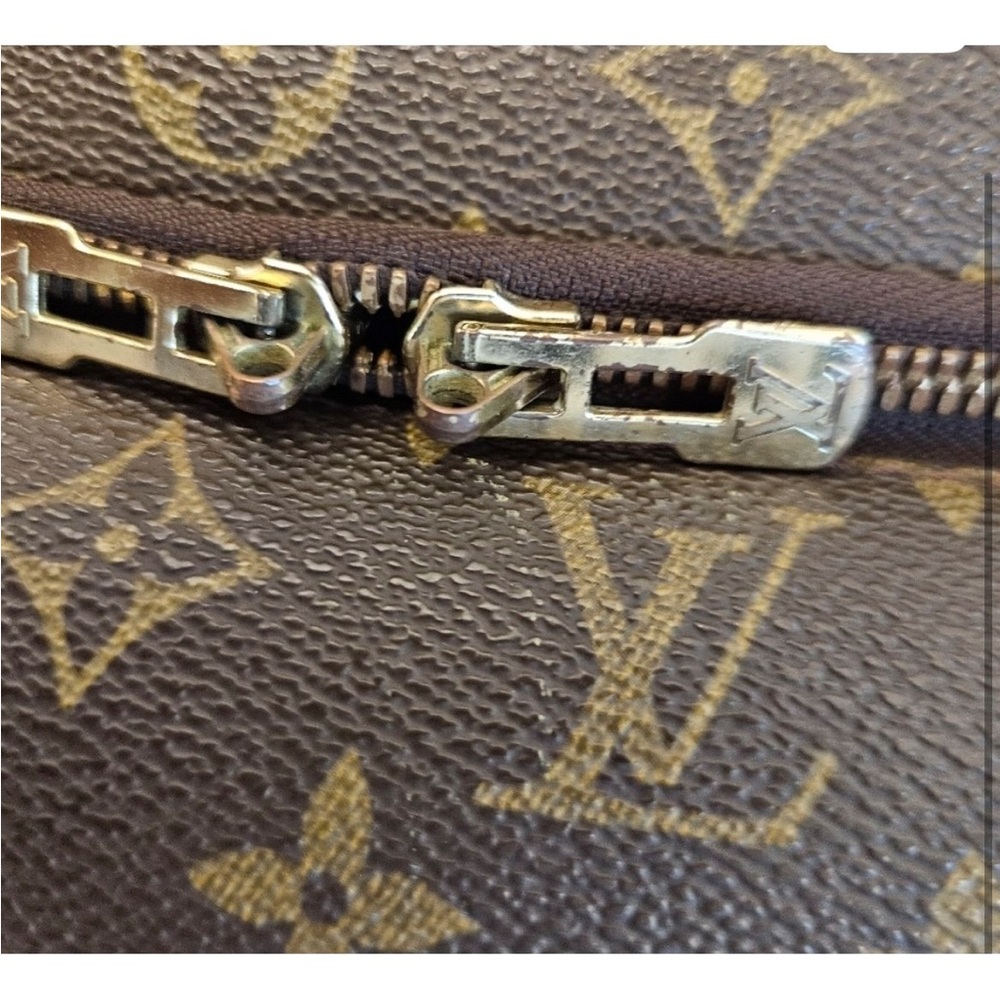 LOUIS VUITTON Evasion Vintage Leather Travel Bag Large Handbag Monogram VTG RARE - Picture 10 of 14